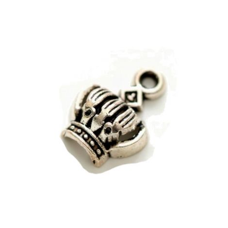 Zawieszka metalowa Charms ScrapBerry's Korona Srebro, 11mm